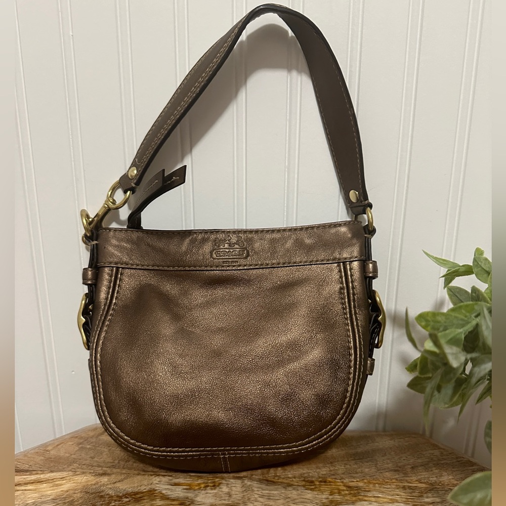 Rare Coach Bag Metallic Leather